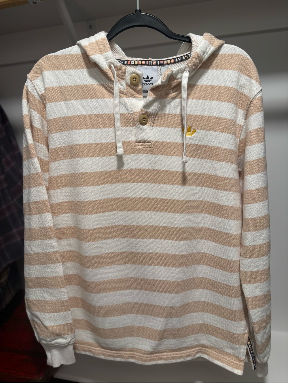 adidas Men’s Vintage Cream & White Knitted Hoodie